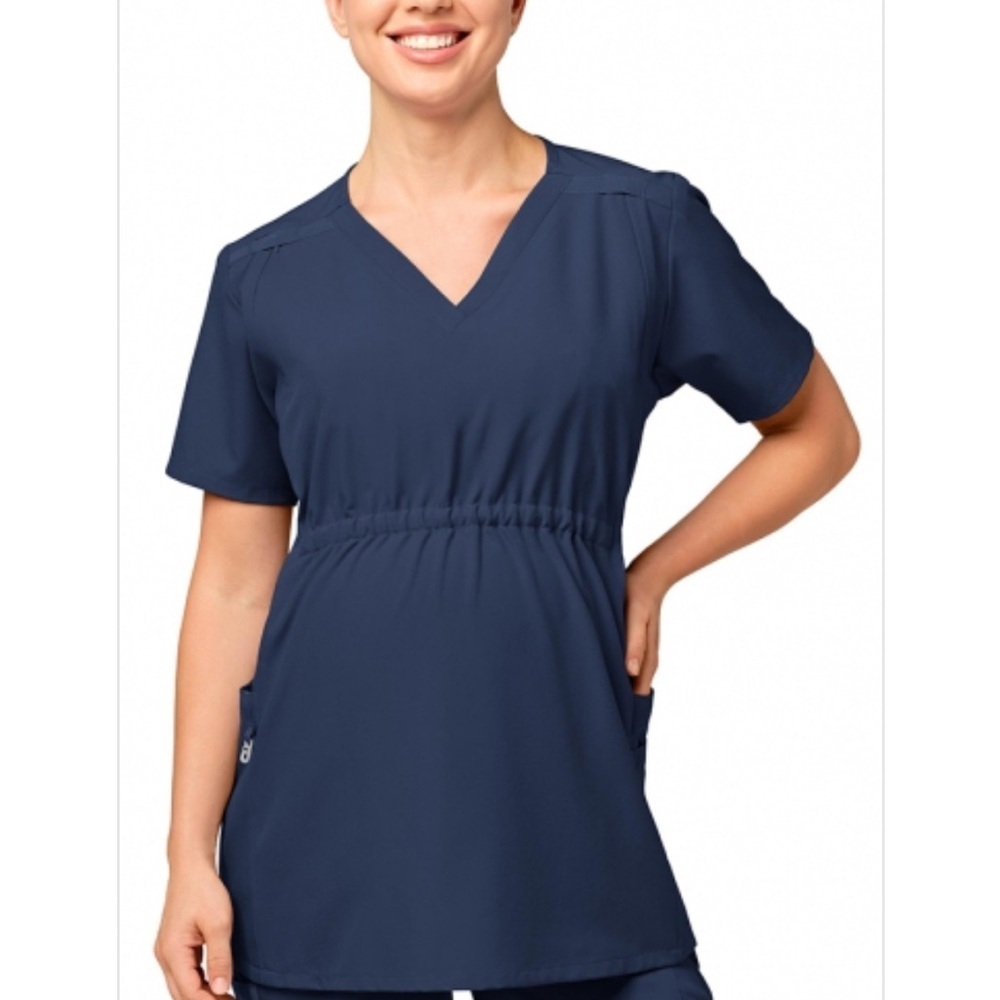 New Wonderwink Stretch Maternity Scrub Top Medium